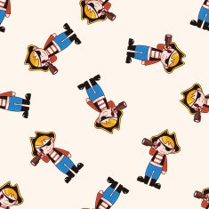 pirate cartoon seamless pattern background N23