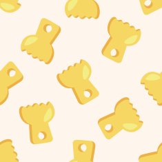 kitchenware baking mold cartoon seamless pattern background