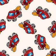 truck cartoon seamless pattern background N22