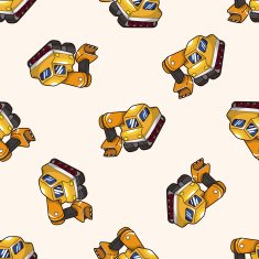 truck cartoon seamless pattern background N24