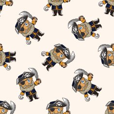 pirate cartoon seamless pattern background N26