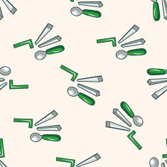 Environmental protection concept Using environme cartoon seamless pattern background