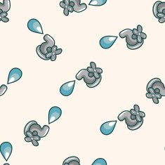 Environmental protection concept Conserve water cartoon seamless pattern background