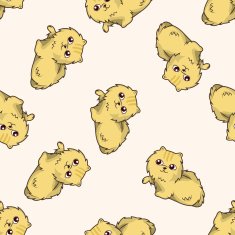 cat cartoon seamless pattern background N2