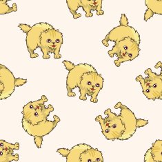 cat cartoon seamless pattern background N5