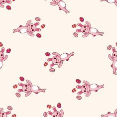 easter egg cartoon seamless pattern background N14