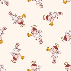 angel cartoon seamless pattern background N5