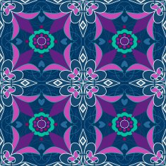 Floral pattern with flowers tile background