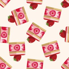 decorating cake cartoon seamless pattern background N20