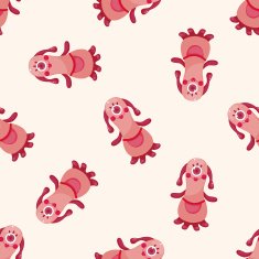 monster cartoon seamless pattern background N7