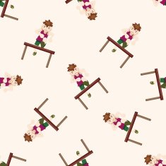 Track and field athletes cartoon seamless pattern background