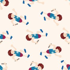 Track and field athletes cartoon seamless pattern background N3