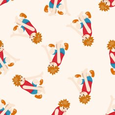 Track and field athletes cartoon seamless pattern background N9