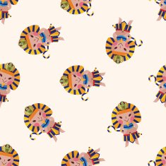 pharaoh cartoon seamless pattern background N18