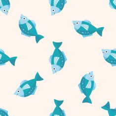 fish cartoon seamless pattern background N8