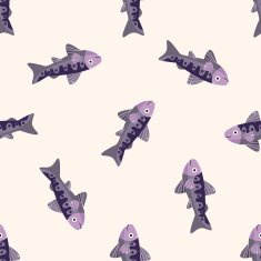 fish cartoon seamless pattern background N9