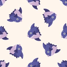fish cartoon seamless pattern background N10