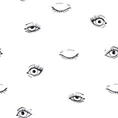 Seamless texture of open and closed human eyes