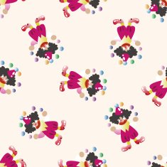 clowns cartoon seamless pattern background N2