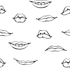 Seamless texture Human lips