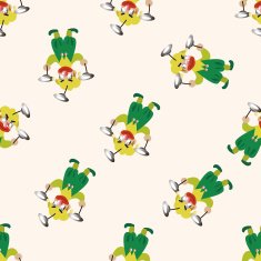 clowns cartoon seamless pattern background N5