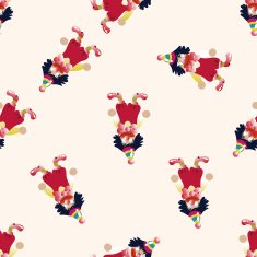 clowns cartoon seamless pattern background N9