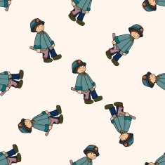 fireman cartoon seamless pattern background N4