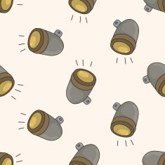 Bicycles equipment cartoon seamless pattern background N4