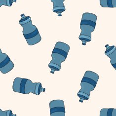 Bicycles equipment cartoon seamless pattern background N7
