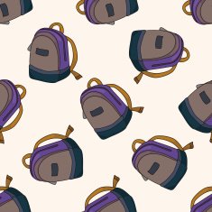 Bicycles equipment cartoon seamless pattern background N10