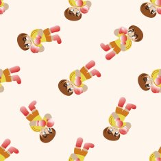 boxer cartoon seamless pattern background N32
