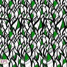 Seamless background with green leaves Vector EPS-10