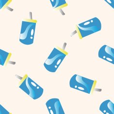 soda drinks cartoon seamless pattern background N4