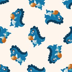 dinosaur cartoon seamless pattern background N8
