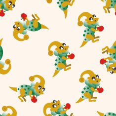 dinosaur cartoon seamless pattern background N12