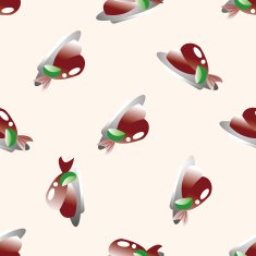 Japanese food cartoon seamless pattern background N9