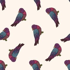 bird cartoon seamless pattern background