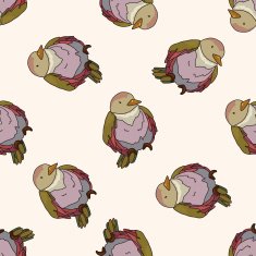 bird cartoon seamless pattern background N2