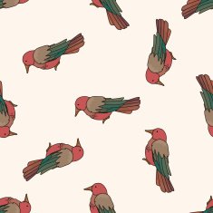 bird cartoon seamless pattern background N5