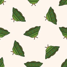 ufo cartoon seamless pattern background N8