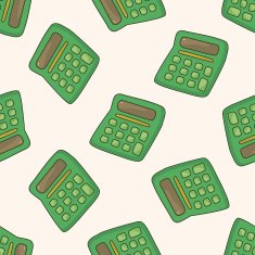 calculator cartoon seamless pattern background N2