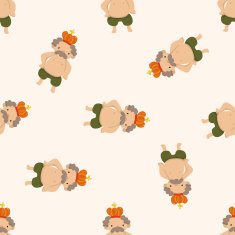 Royal theme king cartoon seamless pattern background N12