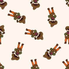 Mexican cartoon seamless pattern background