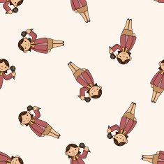 Office workers cartoon seamless pattern background N32