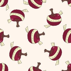 vegetables and fruits cartoon seamless pattern background N24