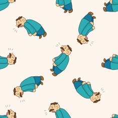 boss cartoon seamless pattern background N6