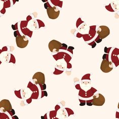 santa claus cartoon seamless pattern background N2
