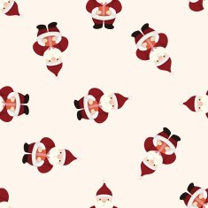 santa claus cartoon seamless pattern background N4