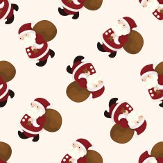 santa claus cartoon seamless pattern background N7