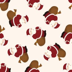 santa claus cartoon seamless pattern background N8